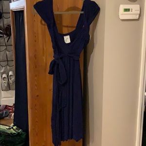 Anthropologie navy dress